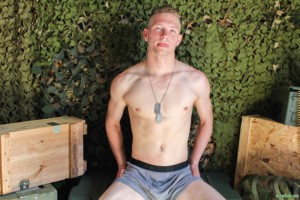 ActiveDuty sexy young military dude army boy Rick Sanchez big thick dick solo jerk off cum explosion orgasm low hanging balls 001 gay porn sex gallery pics video photo 300x200 - Axle Dean
