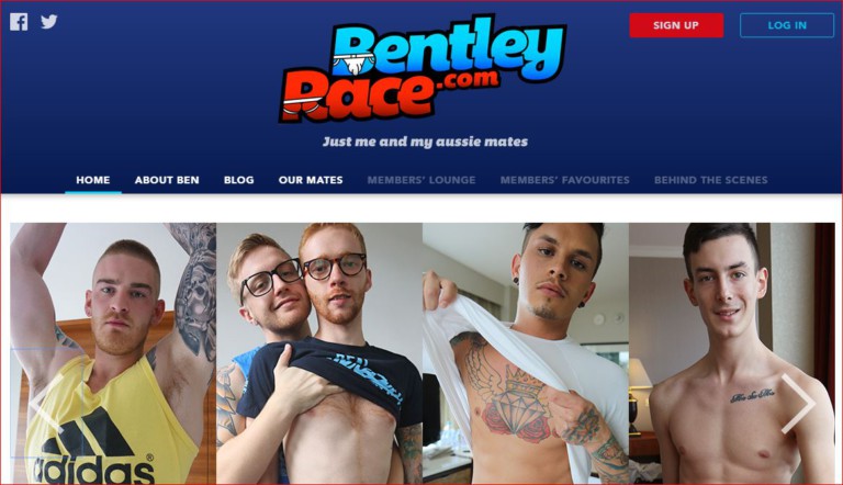 BentleyRaceHonestGayPornSiteReviewHomePage 768x442 - Bentley Race gay porn site 4 star review