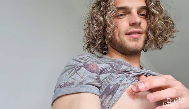 Young curly haired Aussie boy Reece Anderson strips naked shiny shorts muscle t shirt jerking huge uncut dick 009 gay porn pics - Young curly haired Aussie boy Reece Anderson strips out of his shiny shorts and muscle t-shirt jerking his huge uncut dick